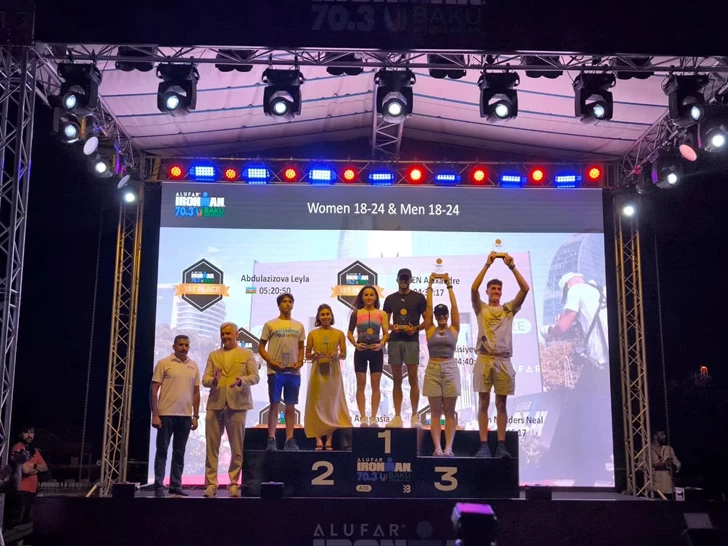 Трое азербайджанских спортсменов стали победителями IRONMAN 70.3 Baku