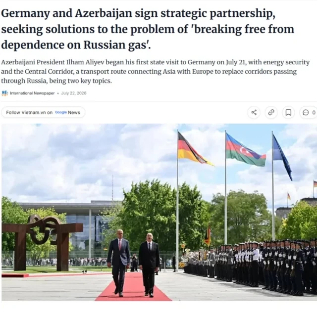 Media.az - Новости Азербайджана - Официальный визит Ильхама Алиева в Германию остается в центре внимания международных медиa