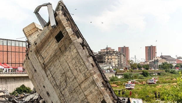 Число жертв обрушения моста в Генуе возросло до 43 человек