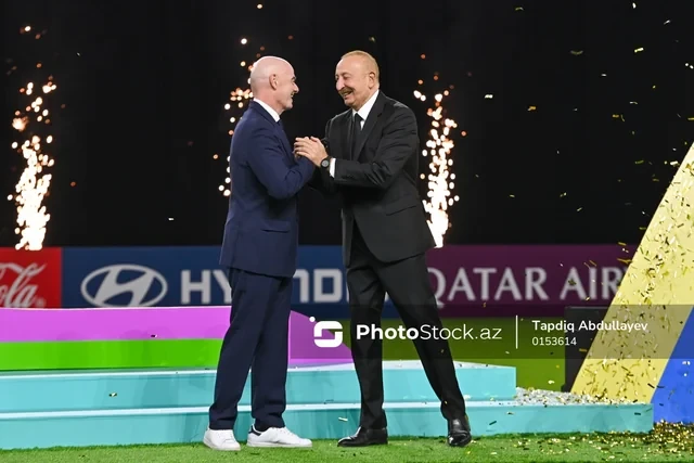 Media.az - Новости Азербайджана - Президент Ильхам Алиев посмотрел финальный матч FIFA U-15 и принял участие в церемонии награждения
