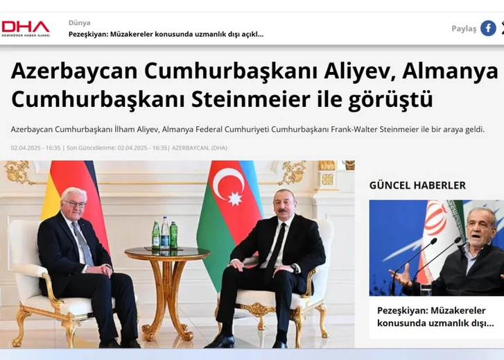 Media.az - Новости Азербайджана - Визит Президента Ильхама Алиева в Германию – в центре внимания масс-медиа Турции