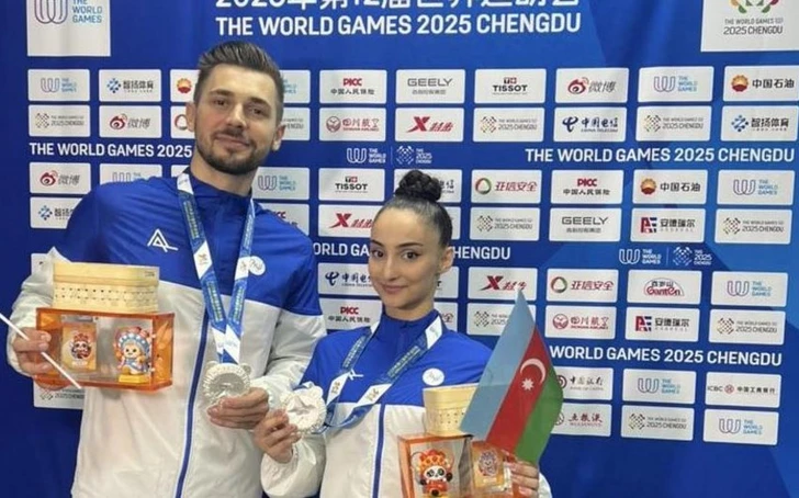 Азербайджанские гимнасты завоевали серебро на Всемирных играх в Китае
