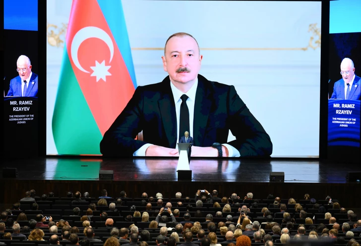 67-я Генеральная ассамблея Международной ассоциации судей: Ильхам Алиев обратился к участникам