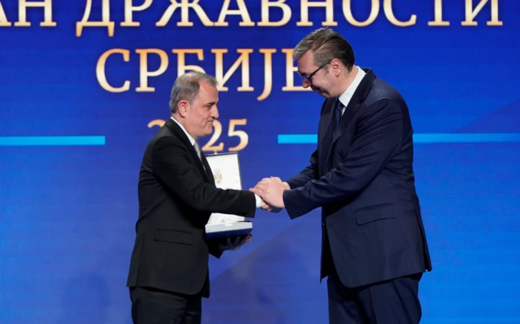 Джейхун Байрамов награжден орденом «Сербский Флаг»