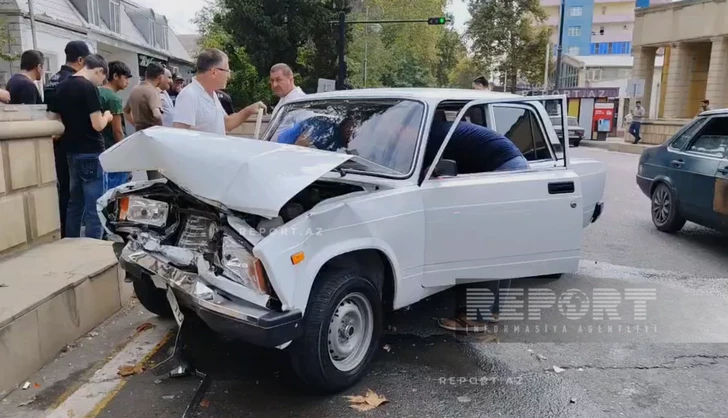 Media.az - Новости Азербайджана - В Гёйчае произошла цепная авария с участием трех машин, есть пострадавшие
