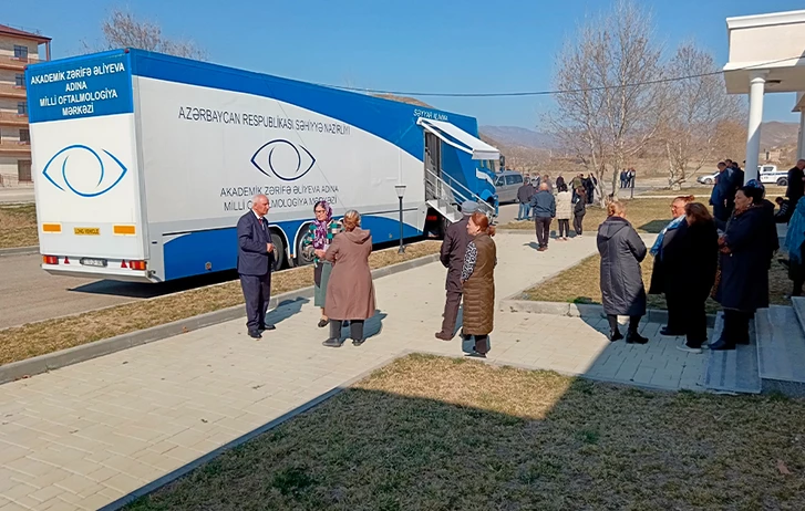В Джебраиле проводится мобильное офтальмологическое обследование для граждан