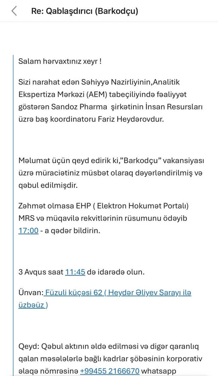 Media.az - Новости Азербайджана - Минздрав Азербайджана разоблачил мошенническую схему с ложными вакансиями и поборами с граждан