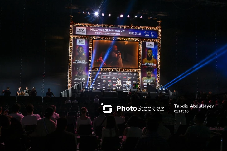 Media.az - Новости Азербайджана - Звезды UFC Двалишвили и Мухаммад встретились с фанатами в Баку перед турниром