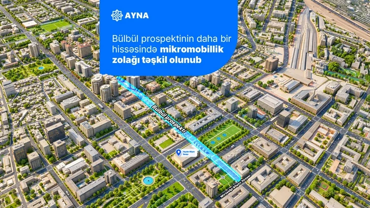 Media.az - Новости Азербайджана - В Баку продлили велополосу на проспекте Бюльбюля: сеть микромобильности достигла 67,5 км