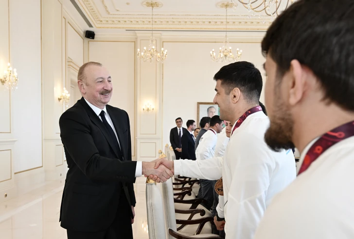 Media.az - Новости Азербайджана - Президент Ильхам Алиев принял борцов, ставших чемпионами в командном зачете на чемпионате Европы