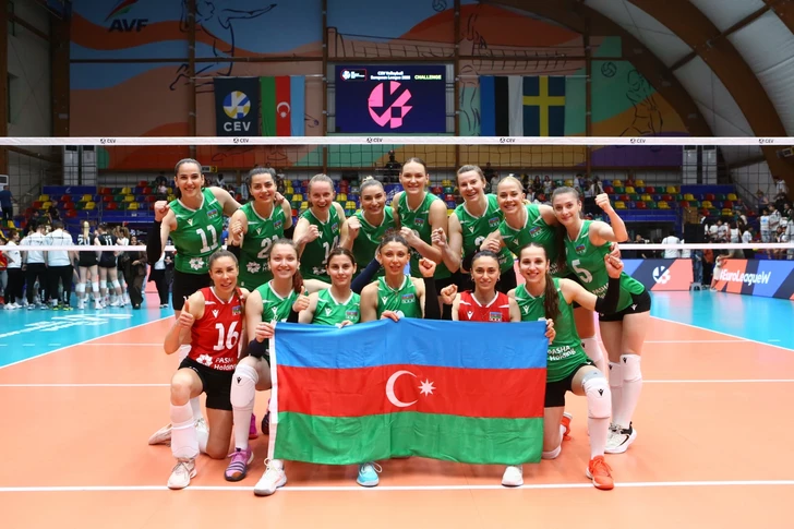 Женская сборная Азербайджана по волейболу переиграла команду Северной Македонии в Евролиге