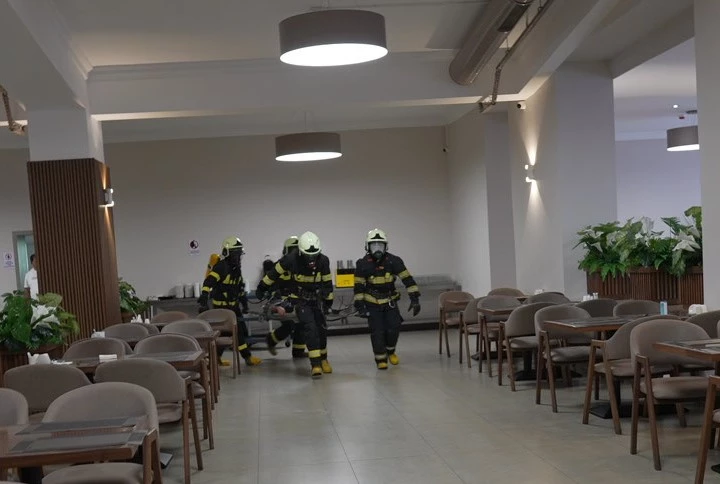 Media.az - Новости Азербайджана - МЧС провело учение по эвакуации при пожаре в Бильгяхском кардиологическом санатории