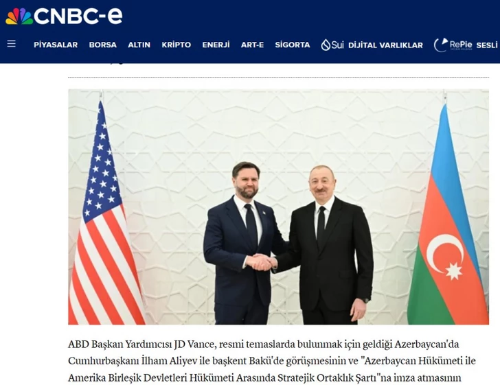 Media.az - Новости Азербайджана - СМИ Турции и ТРСК широко осветили подписание Хартии о стратегическом партнерстве Азербайджана и США