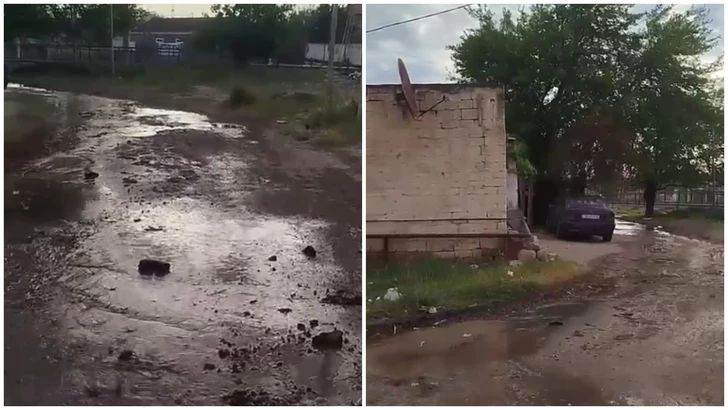 В бакинском поселке прорвало водопроводную трубу, затоплена улица