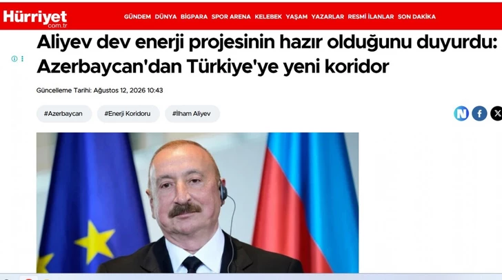 Media.az - Новости Азербайджана - Заявления Ильхама Алиева о Зангезурском коридоре вызвали широкий резонанс в турецких СМИ