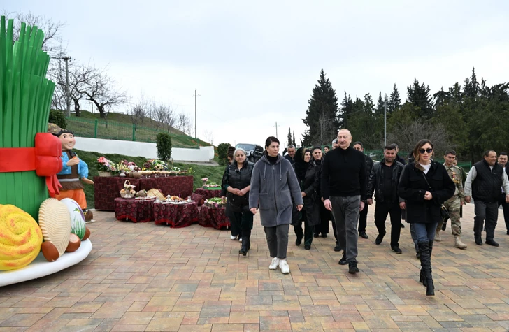 Media.az - Новости Азербайджана - Президент Ильхам Алиев ознакомился с работами по восстановлению домов и инфраструктуры в селе Ханоба