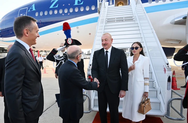 Media.az - Новости Азербайджана - Президент Ильхам Алиев прибыл с рабочим визитом в Италию
