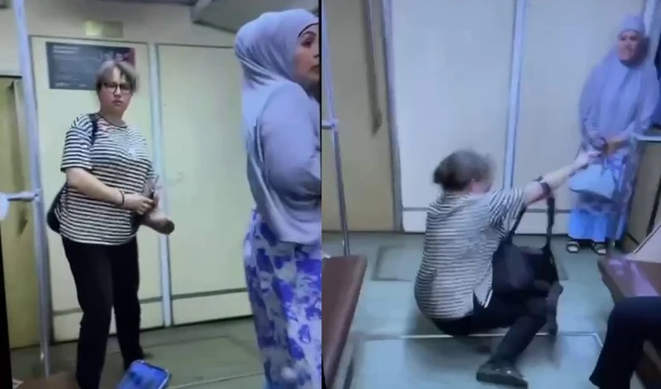 В московском метро женщина с ножом напала на мусульманку в хиджабе
