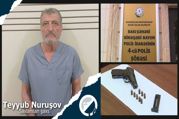 В Баку задержали мужчину с пистолетом