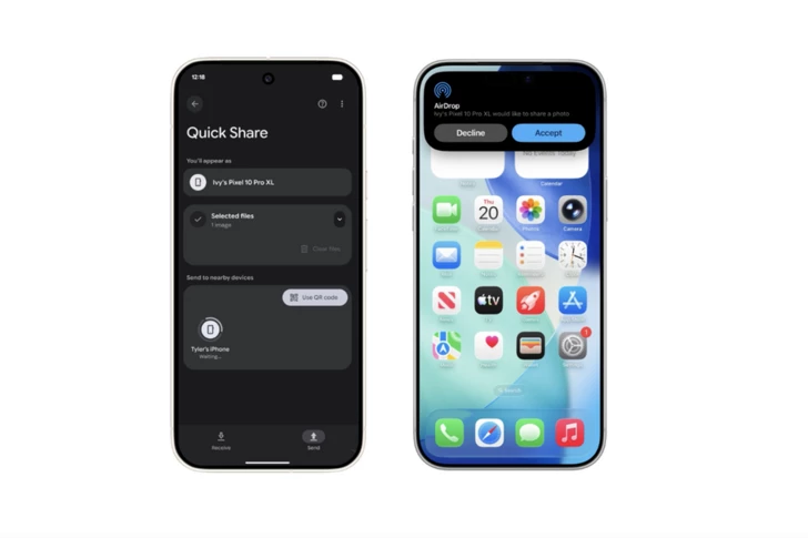 Google сделает возможным обмен файлами между Android и iPhone по AirDrop