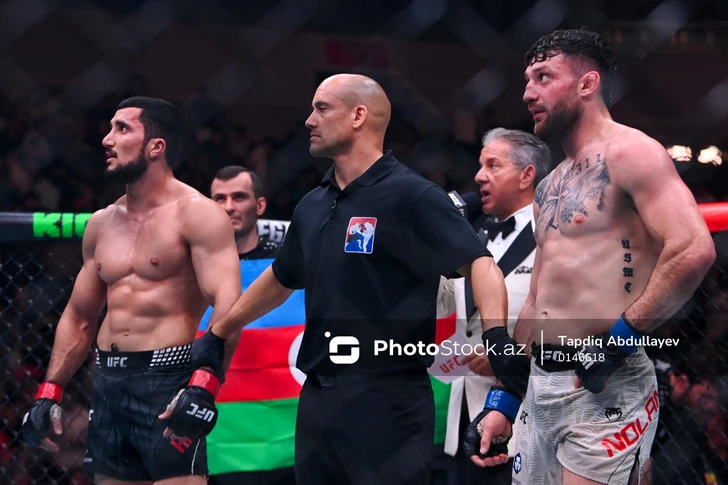 Media.az - Новости Азербайджана - В Баку прошел турнир UFC Fight Night: Рафаэль Физиев одержал победу в главном бою основного карда