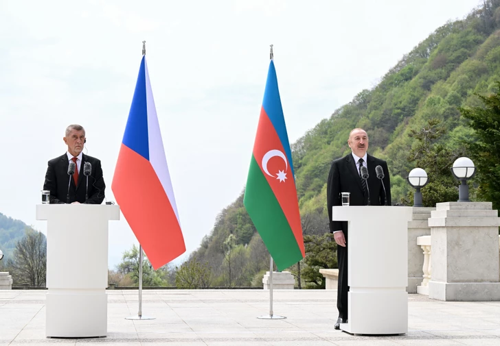 Media.az - Новости Азербайджана - Президент Азербайджана и премьер-министр Чехии выступили с заявлениями для прессы в Габале
