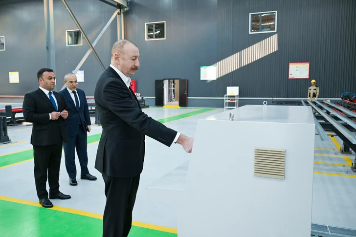 Media.az - Новости Азербайджана - Президент принял участие в открытии предприятия в Агдамском промпарке