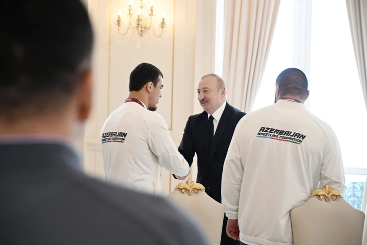 Media.az - Новости Азербайджана - Президент Ильхам Алиев принял борцов, ставших чемпионами в командном зачете на чемпионате Европы