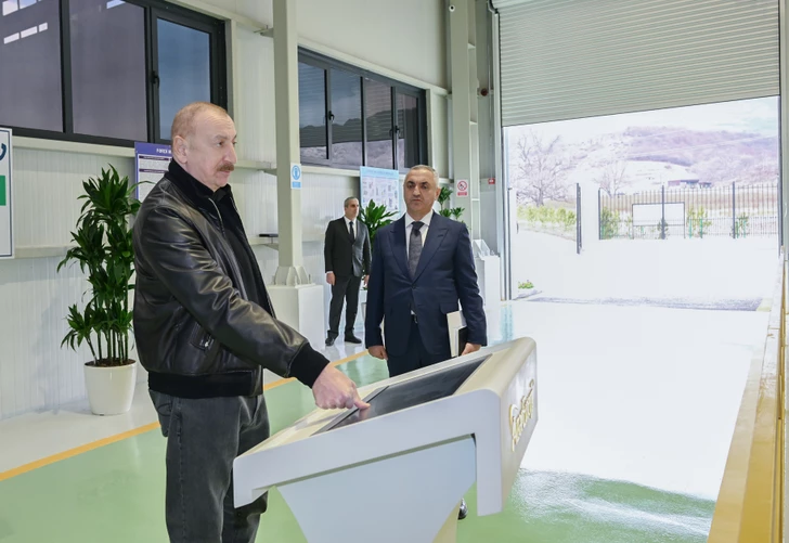 Президент Ильхам Алиев принял участие в открытии ГЭС «Гозлукёрпю» в Агдеринском районе