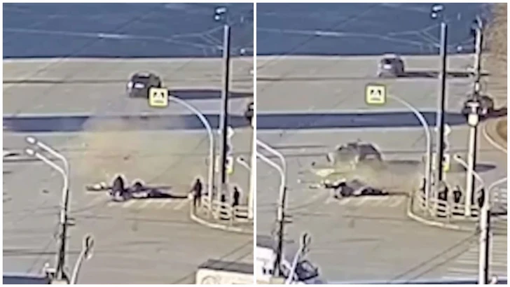 Страшное ДТП в Челябинске: автомобиль на полной скорости сбил пешеходов на тротуаре