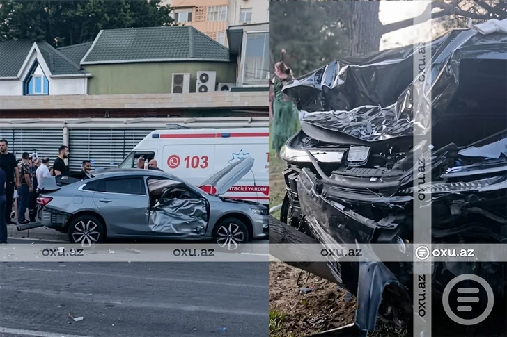 Media.az - Новости Азербайджана - В Баку в ДТП с участием четырех автомобилей пострадали три человека