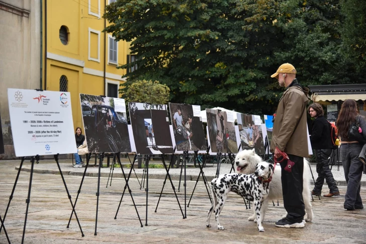 Media.az - Новости Азербайджана - Фотовыставка «Мир без мин» прошла в Милане в рамках европейской кампании азербайджанского НПО