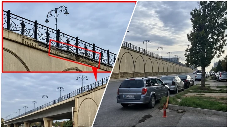 Состояние облицовки моста в Баку вызывает тревогу у граждан