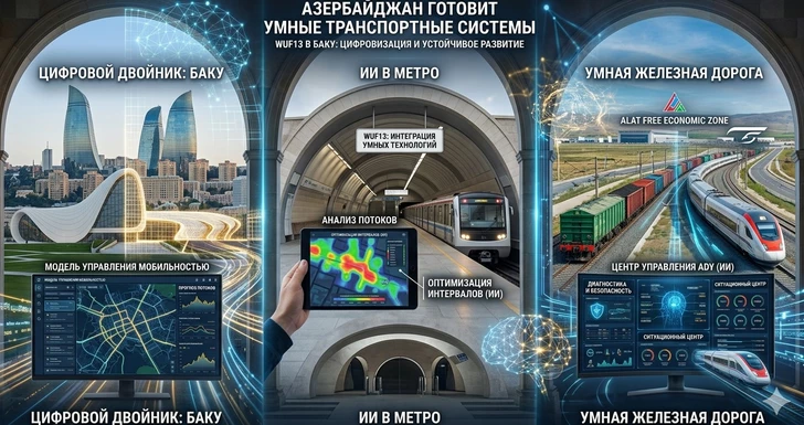 Цифровой двойник, ИИ в метро и железной дороге: Азербайджан готовит умные транспортные системы