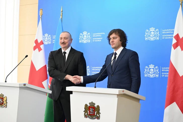 Media.az - Новости Азербайджана - Президент Азербайджана и премьер-министр Грузии выступили с заявлениями для прессы