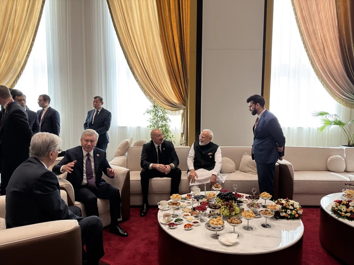 Президент Ильхам Алиев провел ряд встреч с лидерами стран в кулуарах саммита ШОС в Бишкеке