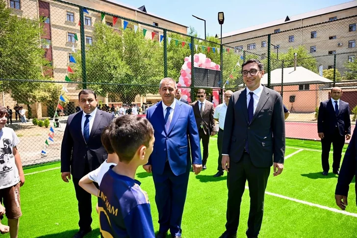 Media.az - Новости Азербайджана - Новые спортивные зоны «Здоровый квартал» открылись в Нафталане, Самухе и Мингячевире