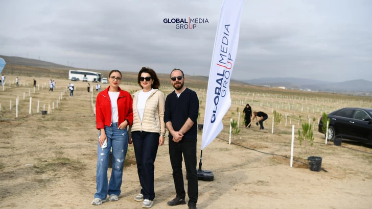Media.az - Новости Азербайджана - По инициативе Global Media Group проведена очередная акция по посадке деревьев