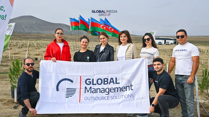 Media.az - Новости Азербайджана - По инициативе Global Media Group проведена очередная акция по посадке деревьев