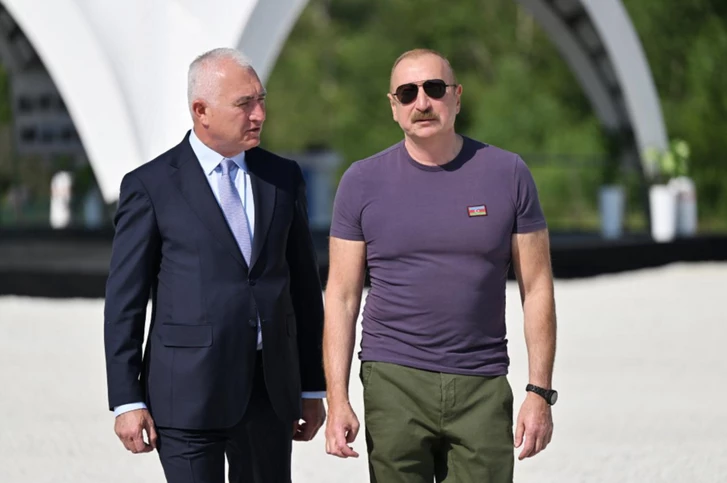 Media.az - Новости Азербайджана - Президент Ильхам Алиев заложил фундамент водохранилища Хакаричай в Лачыне