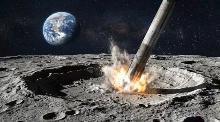 Ракета SpaceX упала на Луну и образовала кратер шириной до 30 метров