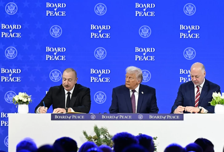 Media.az - Новости Азербайджана - Ильхам Алиев принимает участие в подписании «Устава Совета мира» в Давосе