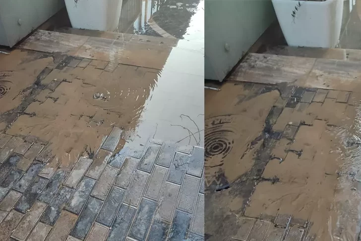 На одной из центральных улиц Баку лопнула водяная труба - на месте работает аварийная бригада