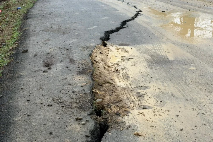 В Лянкяранском районе произошёл оползень
