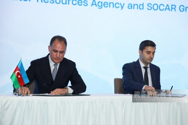 Media.az - Новости Азербайджана - На Бакинской водной неделе подписаны важные соглашения между ADSEA и SOCAR Green