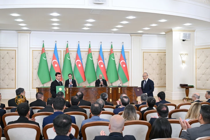 Media.az - Новости Азербайджана - Азербайджан и Туркменистан провели церемонию обмена подписанными документами