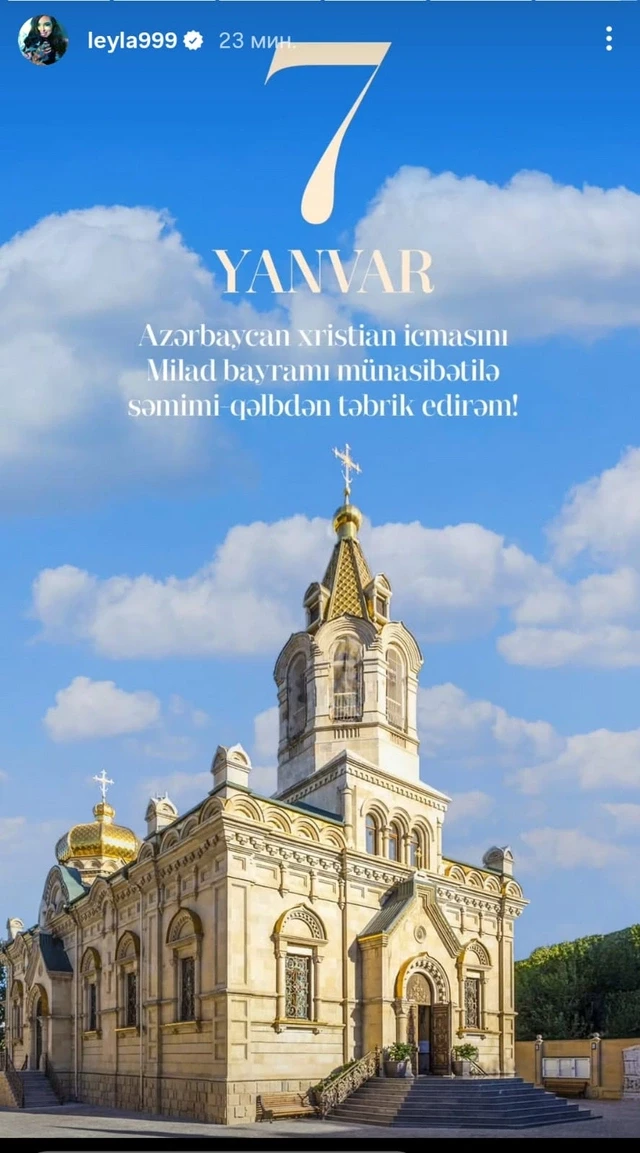 Media.az - Новости Азербайджана - Православных христиан с Рождеством поздравила Лейла Алиева