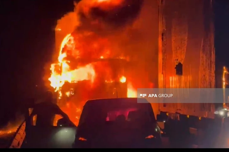 Media.az - Новости Азербайджана - На автодороге Алят-Астара загорелся грузовой автомобиль