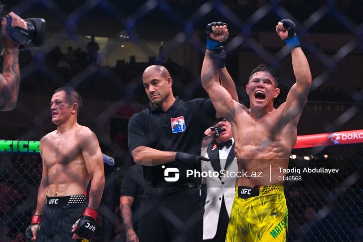 Media.az - Новости Азербайджана - В Баку прошел турнир UFC Fight Night: Рафаэль Физиев одержал победу в главном бою основного карда