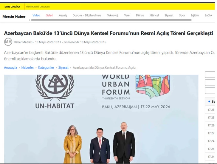 Media.az - Новости Азербайджана - Мировые медиа широко осветили выступление Президента Ильхама Алиева на открытии WUF13